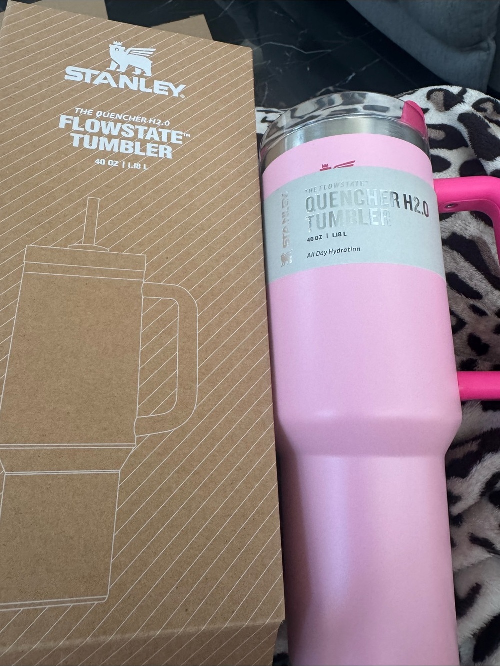 Stanley Pink FlowState Tumbler with Handle